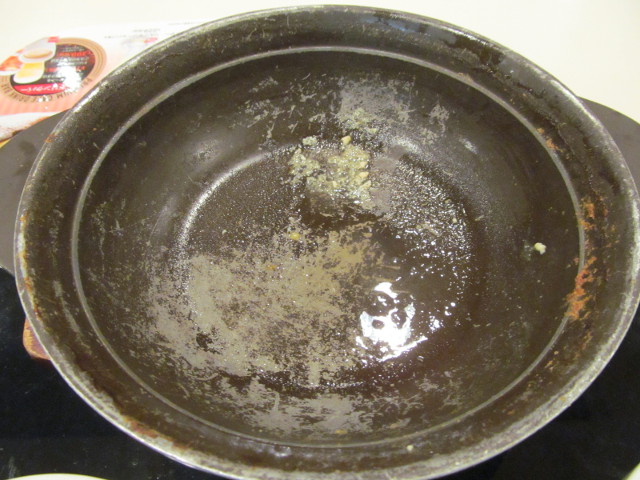 牡蠣味噌ちゃんこ鍋の完食完飲した鍋