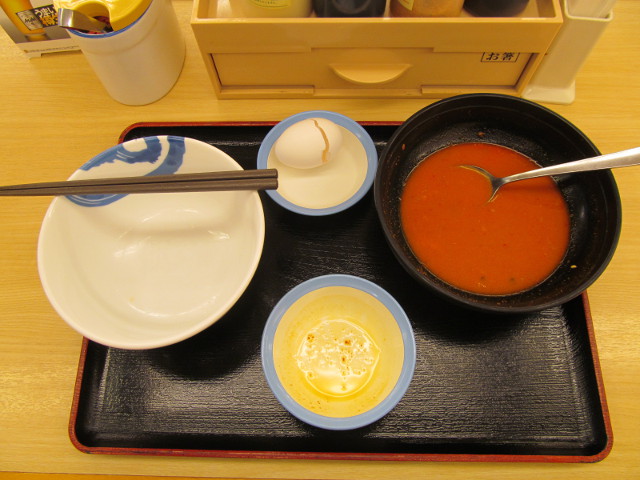 松屋豆腐キムチチゲ膳を完食
