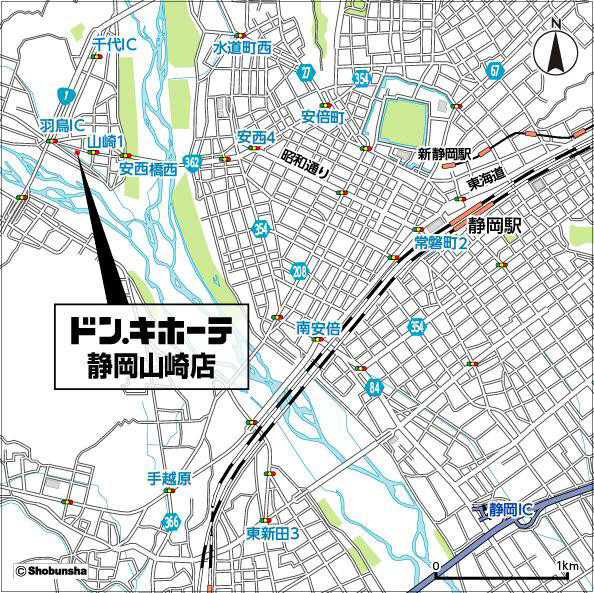 ドンキホーテ静岡山崎店周辺地図