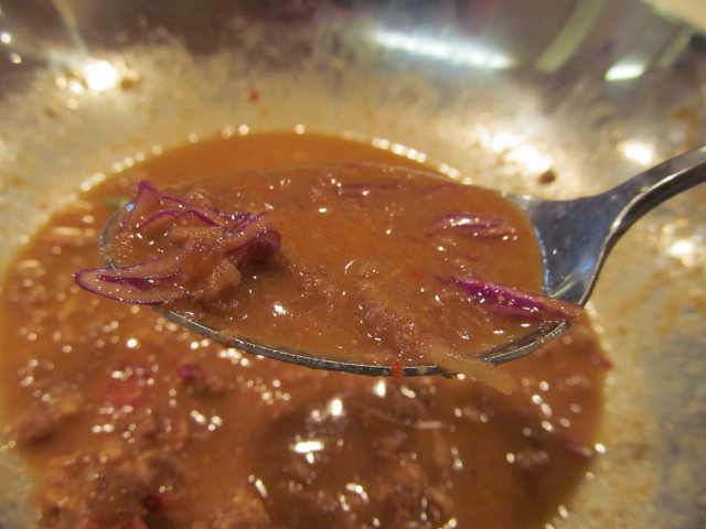 ガスト冷やしサラダタンタン麺の残ったスープはスプーンで賞味