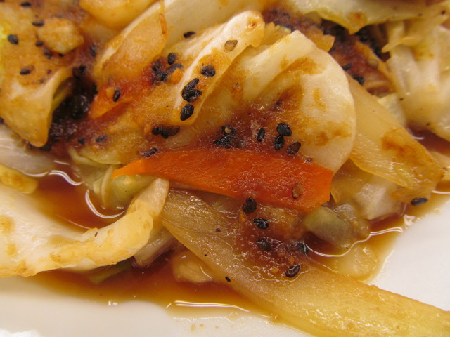 松屋スタミナ肉野菜炒めのキャベツにんじん玉ねぎ