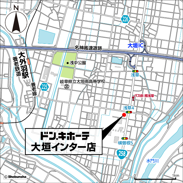 ドンキホーテ大垣インター店地図20180714