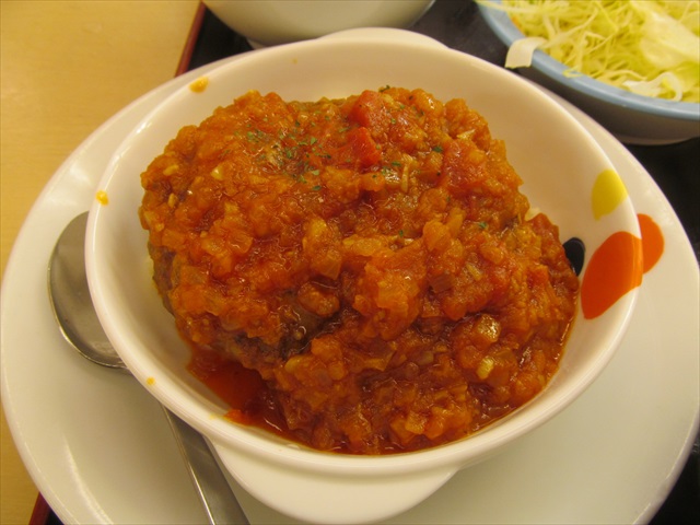 matsuya_tomato_fondue_sauce_beef_hamburger_steak_set_meal_20190423_049