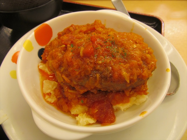 matsuya_tomato_fondue_sauce_beef_hamburger_steak_set_meal_20190423_052