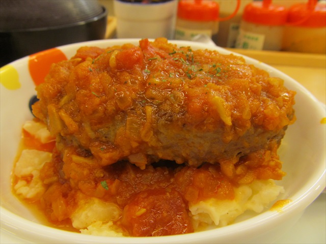 matsuya_tomato_fondue_sauce_beef_hamburger_steak_set_meal_20190423_057