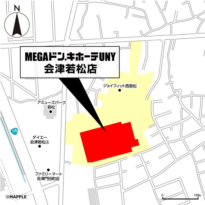 MEGAドンキホーテUNY会津若松店_地図_1205_20201117
