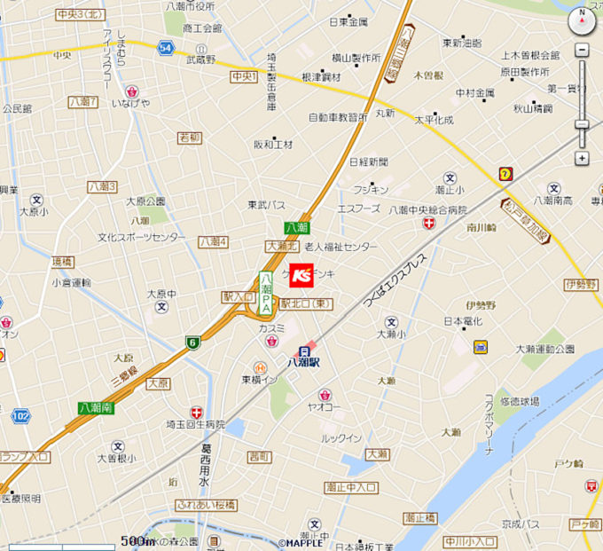 ケーズデンキ八潮店地図_1205_20221210