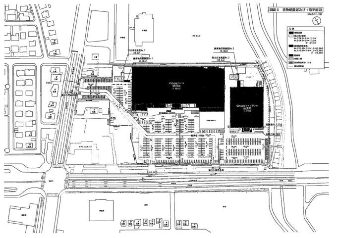 コメリヤマダ恵庭店仮称_建物配置図兼1階平面図_回転1205_20240729