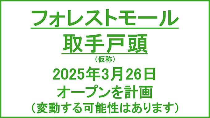 フォレストモール取手戸頭仮称20250326オープン計画アイキャッチ1280