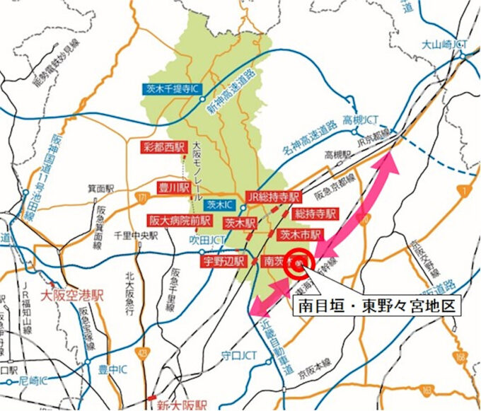 アークスクエア茨木仮称_広域地図_1205_20240820