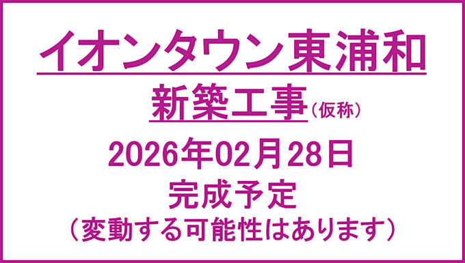 イオンタウン東浦和新築工事仮称20260228完成予定アイキャッチ1280