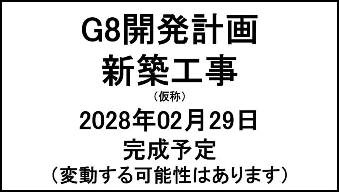 G8開発計画新築工事仮称20280229完成予定アイキャッチ1280