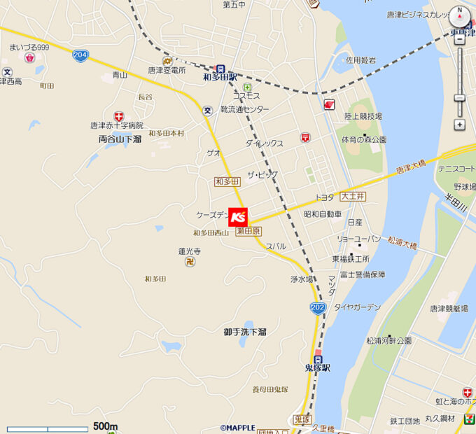 ケーズデンキ唐津店_地図_1205_20250721
