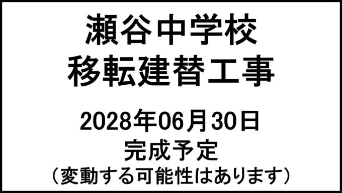 瀬谷中学校移転建替工事20280630完成予定アイキャッチ1280