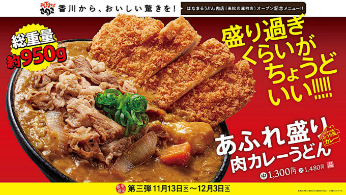 はなまるうどん_あふれ盛り肉カレーうどん_メイン_1205_20251121