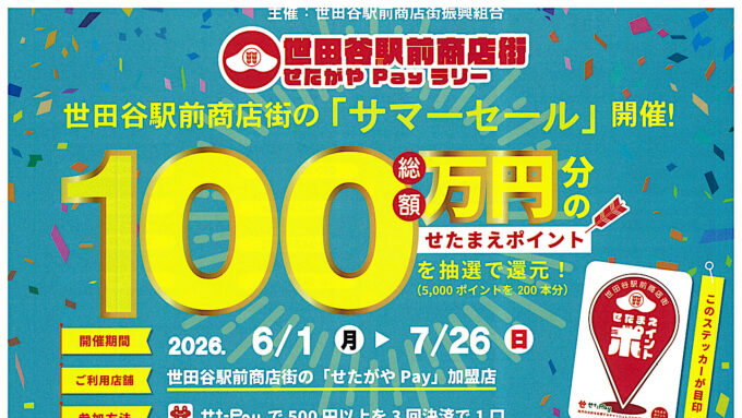 世田谷駅前商店街サマーセール2026アイキャッチ1280
